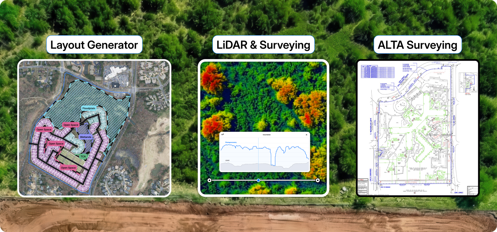 Land Acquisition: Layout Generator, LiDAR & Surveying, ALTA Surveying